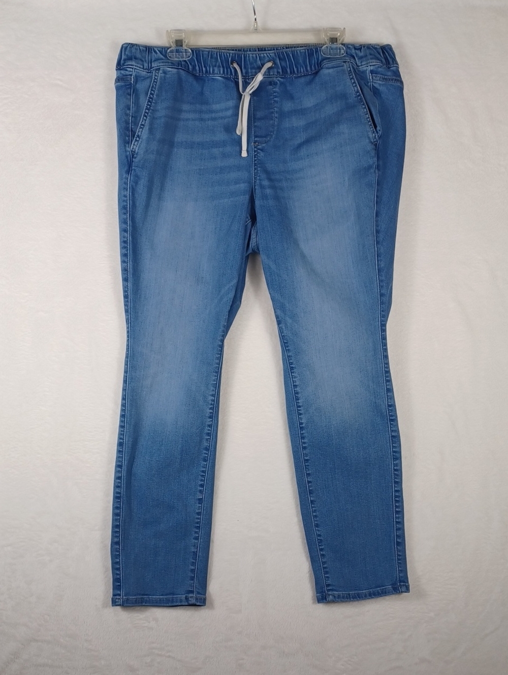 Torrid Medium Blue Straight Leg Womens  Elastic - Drawstring Pull on Jeggings